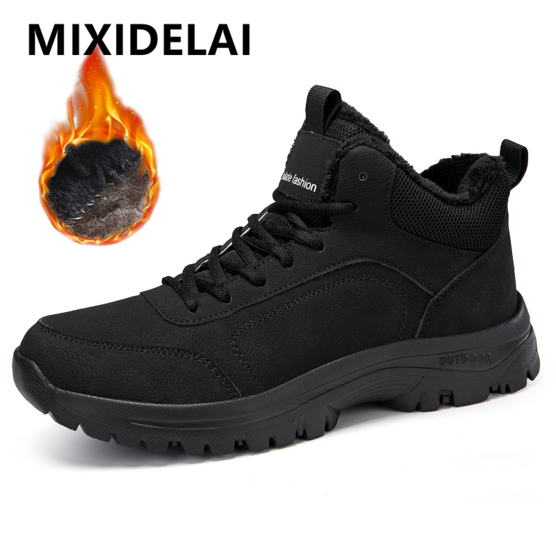 Waterproof Winter Boot - Kış erkek botları sıcak peluş erkek