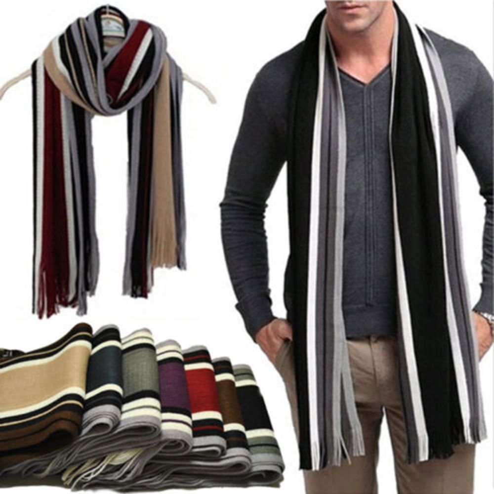 Kaşmir Erkek Çizgili Eşarp Mod - Wool Scarf Men incelemesi ve fiyatı