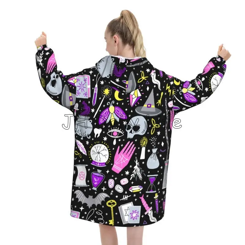 Sihirli Witchy Goth Büyük Boy  - Sherpa Hoodie Fleece incelemesi ve fiyatı