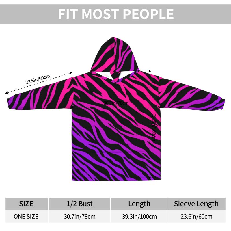 Zebra Desenli Giyilebilir Batt - Sherpa Hoodie Fleece incelemesi ve fiyatı