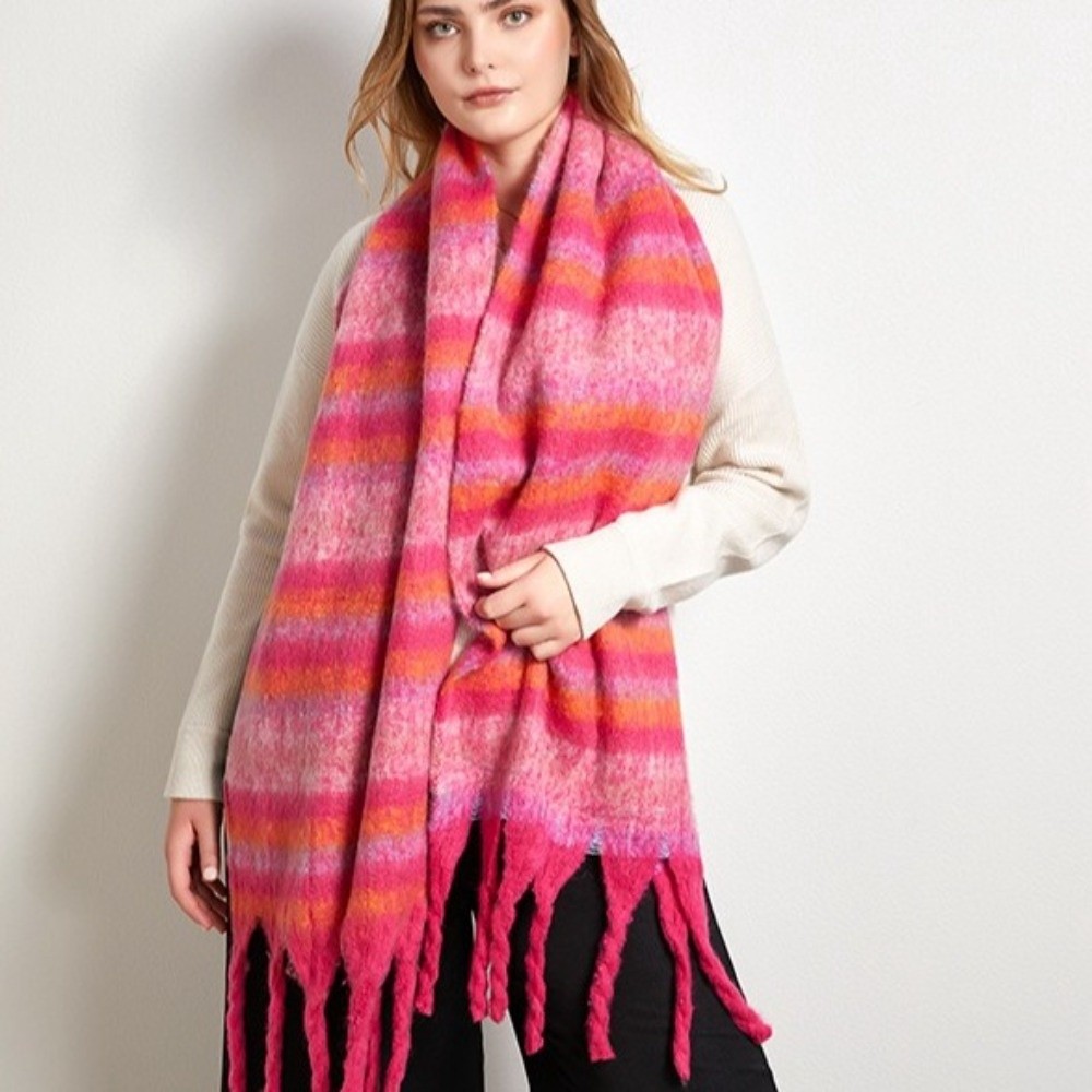 Nefes Alabilen Gökkuşağı Çizgi - Wool Scarf Men incelemesi ve fiyatı